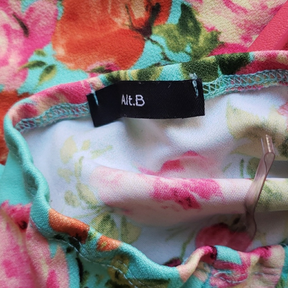 ALT.B STRIPLESS FLORAL MINI DRESS - Picture 5 of 5